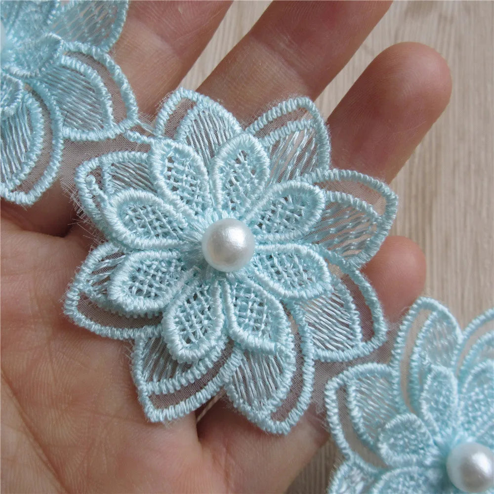 broderie fleur dentelle polyester blanc soluble decoration artisanale materiaux bricolage echangable erotique