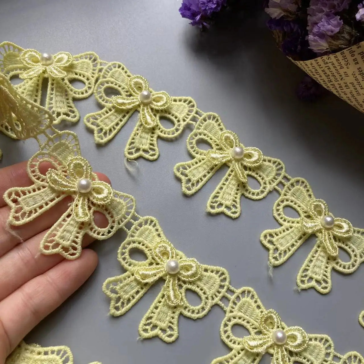 ruban dentelle nœuds mariage patchwork décoration costumes classique coton polyester 4.5cm couleurs transparente élégant