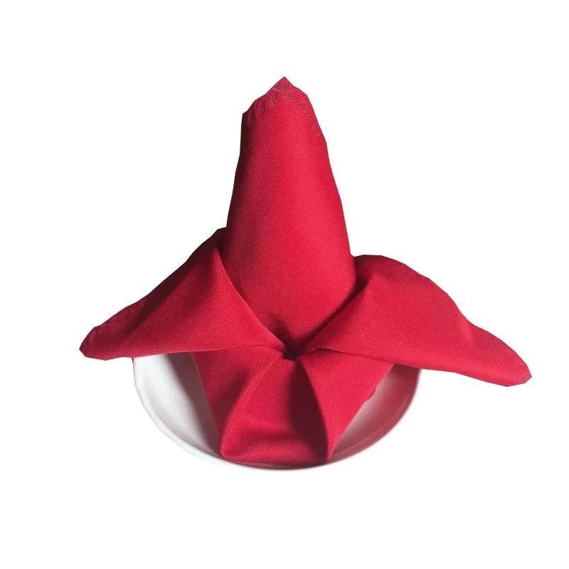 serviettes table rouge bordeaux satinées classiques 48x48cm décoration mariage noël restaurant