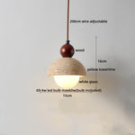 suspension lumineuse moderne pierre naturelle blanc brun lustre salon cuisine chambre minimaliste