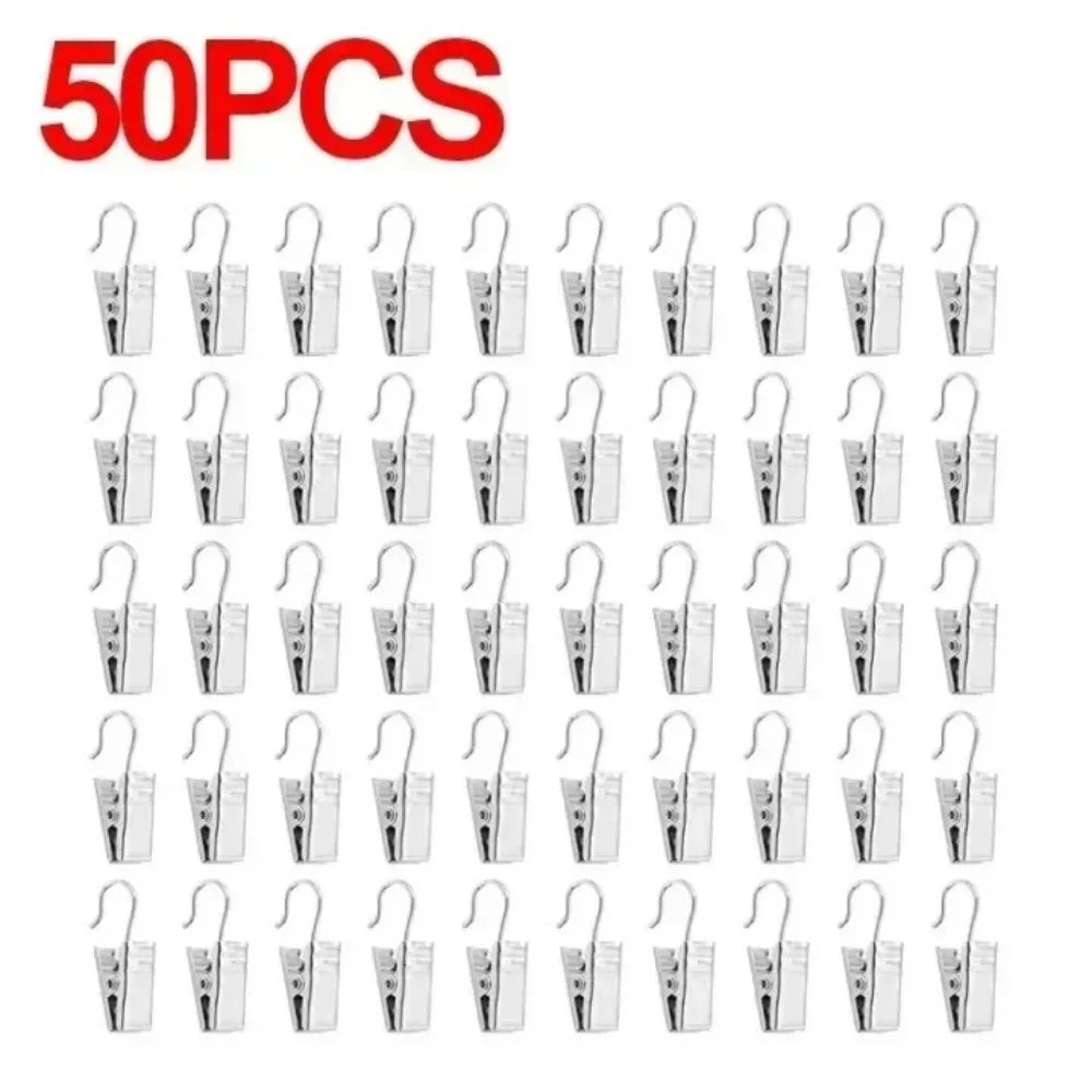 pinces rideau clips métal argenté moderne 20pcs 30pcs 50pcs decoration fenetre accessoire