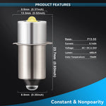 ampoules led 3w p13.5s 3v 12v 6v 24v maglite universelle blanc chaud blanc argenté