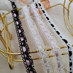 rubans décoratifs dentelle florale noir rose blanc coton polyester vintage shabby chicUsageId1 YardUsageId