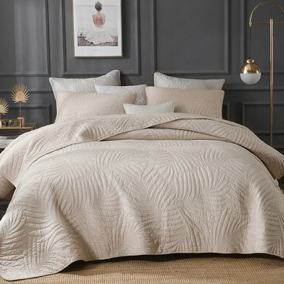 Couvre-lit boho en coton blanc avec broderie élégante