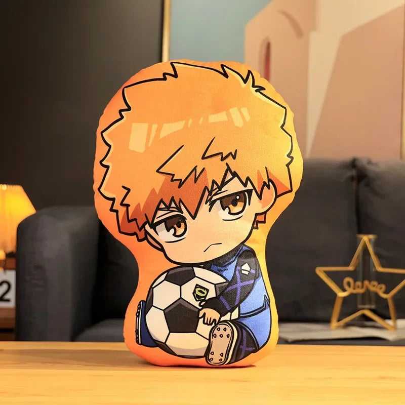coussin anime personnages football ballons peluche lavable adulte oblong itoshi seishiro meguru