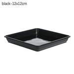 assiettes carrées modernes plastique opaque rouge noir blanc 12x12cm 15x15cm 18x18cm 22x22cm 25x25cm 30x30cm