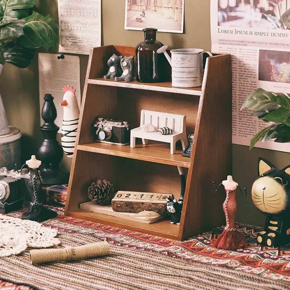 étagère bois moderne multi niveaux rangement salon décoration maison plateau lisse respectueux environnement
