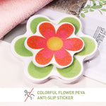 sticker anti dérapants fleurs modernes salle bain bleu vert orange rose violet éco responsable