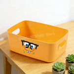 boîte rangement orange animée expressions poignées organisation moderne cartoon chambre table