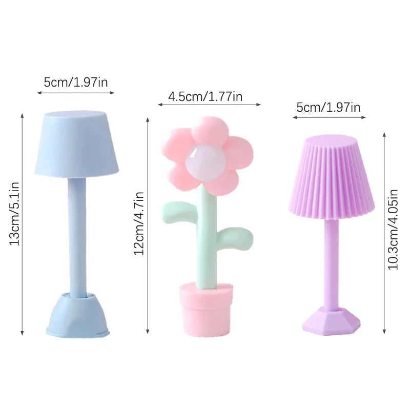lampe table moderne plissée rouge bleu rose violet lumière cactus fleur chambre enfants
