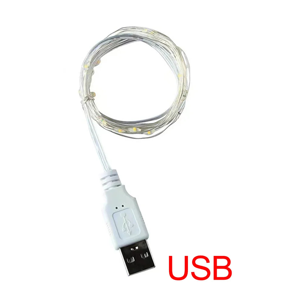 guirlande lumineuse led usb fil cuivre multicolore moderne décoration fête noël mariage