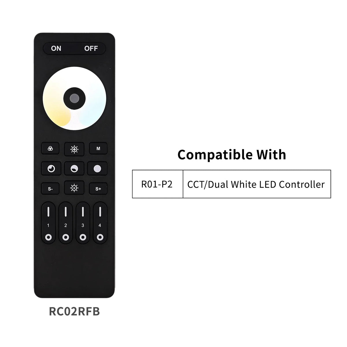 contrôleur led rf télécommande dimmable rgb rgbw cct bande lumineuse 12v 24v sans fil