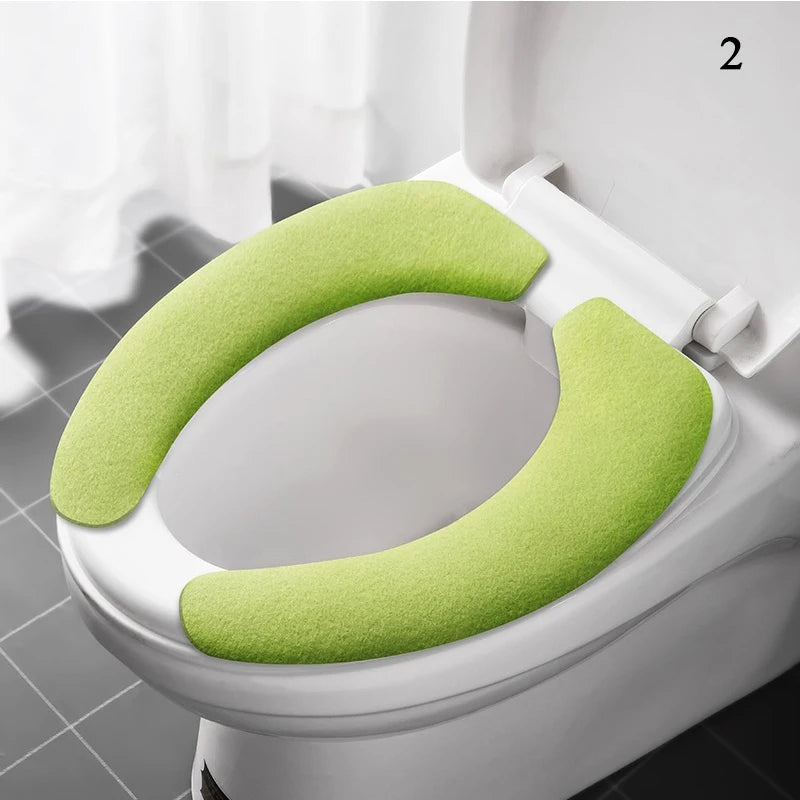 coussin toilette velours adhésif réutilisable lavable confortable jaune gris orange bleu rose violet