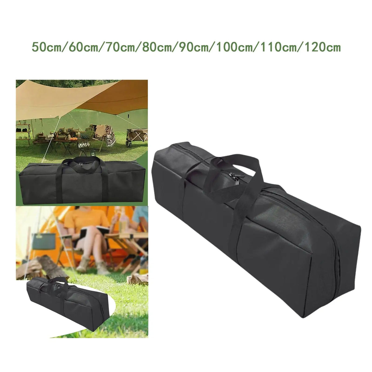 sac transport noir pratique 80cm 15cm rangement camping sport robuste
