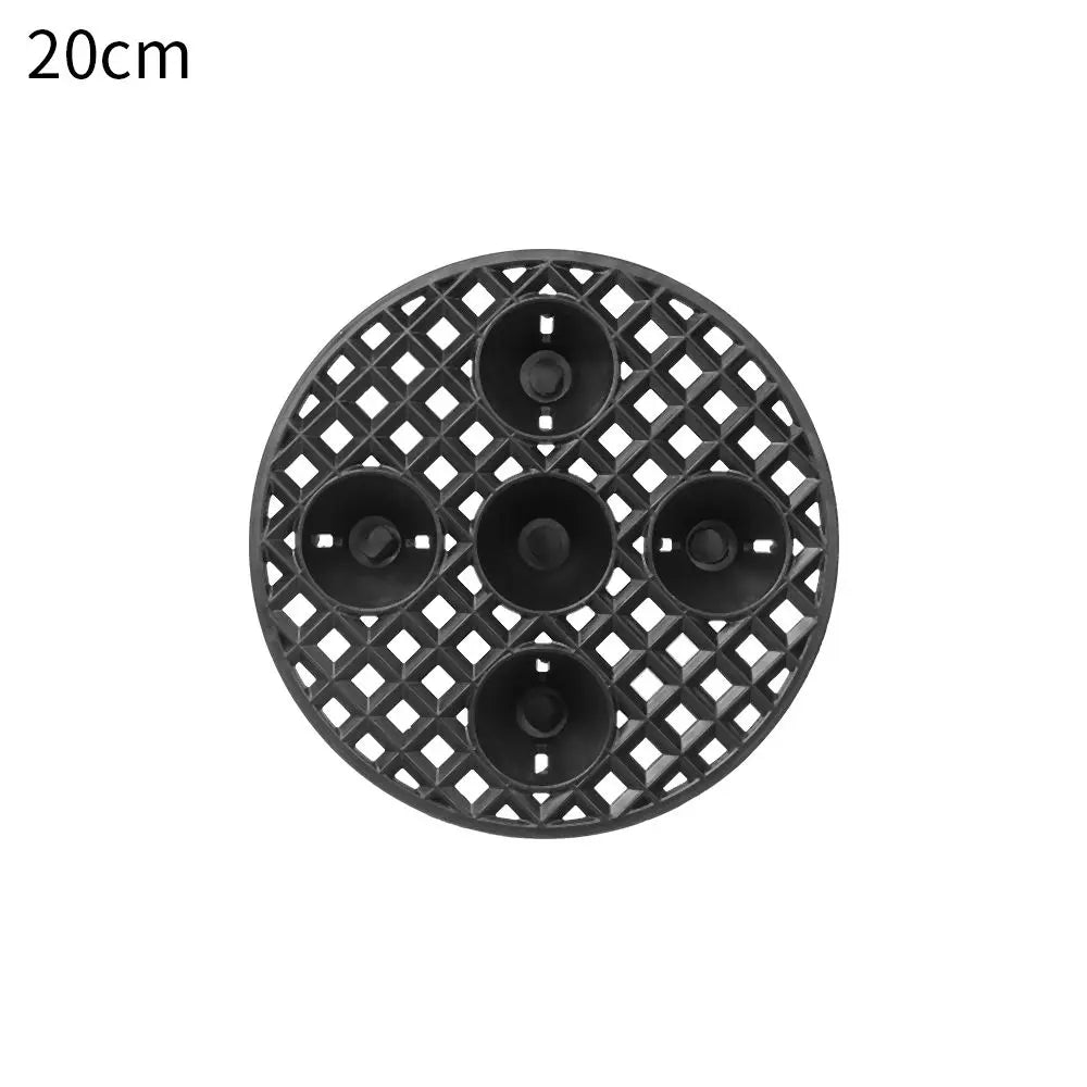 plateau antichute plantes structure nid abeille moderne noir diamètre 20cm 30cm 40cm