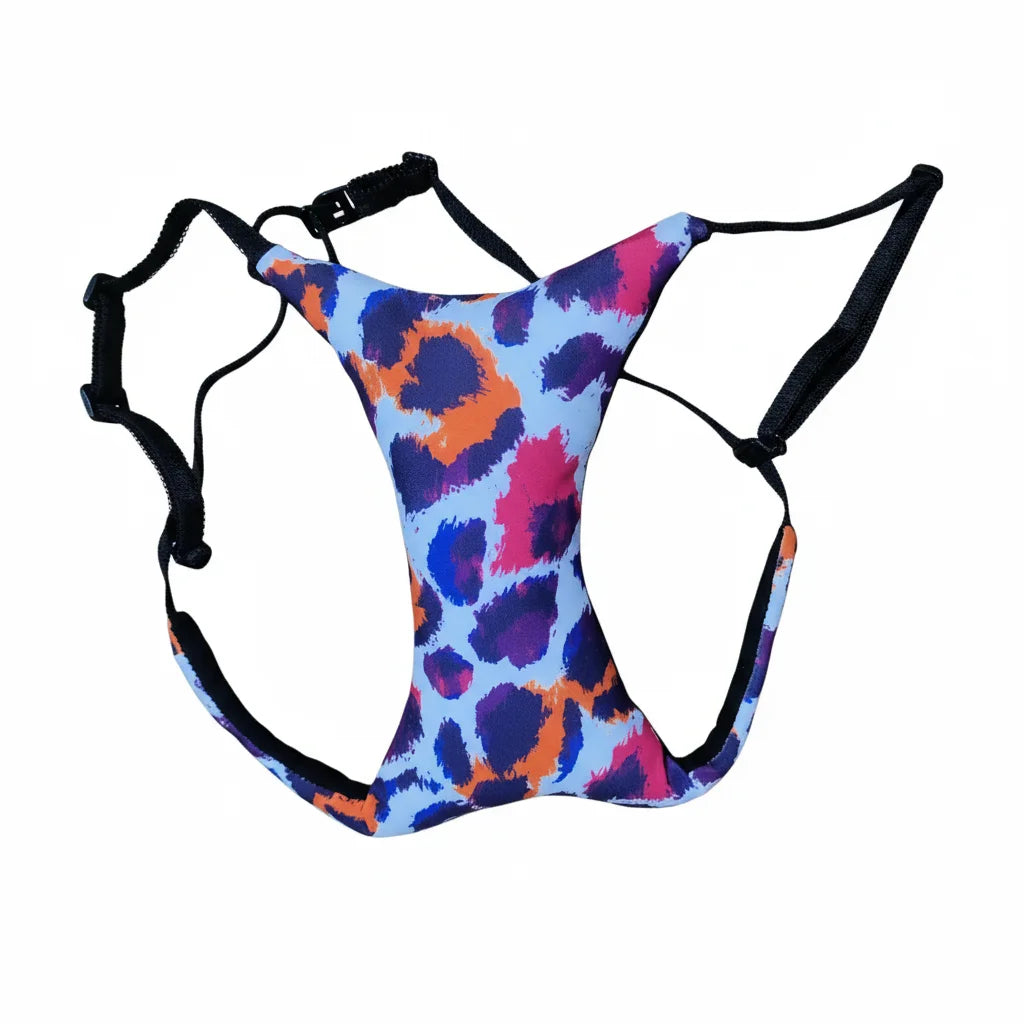 soutien gorge femme imprimé animalier bleu noir confortable ajustable
