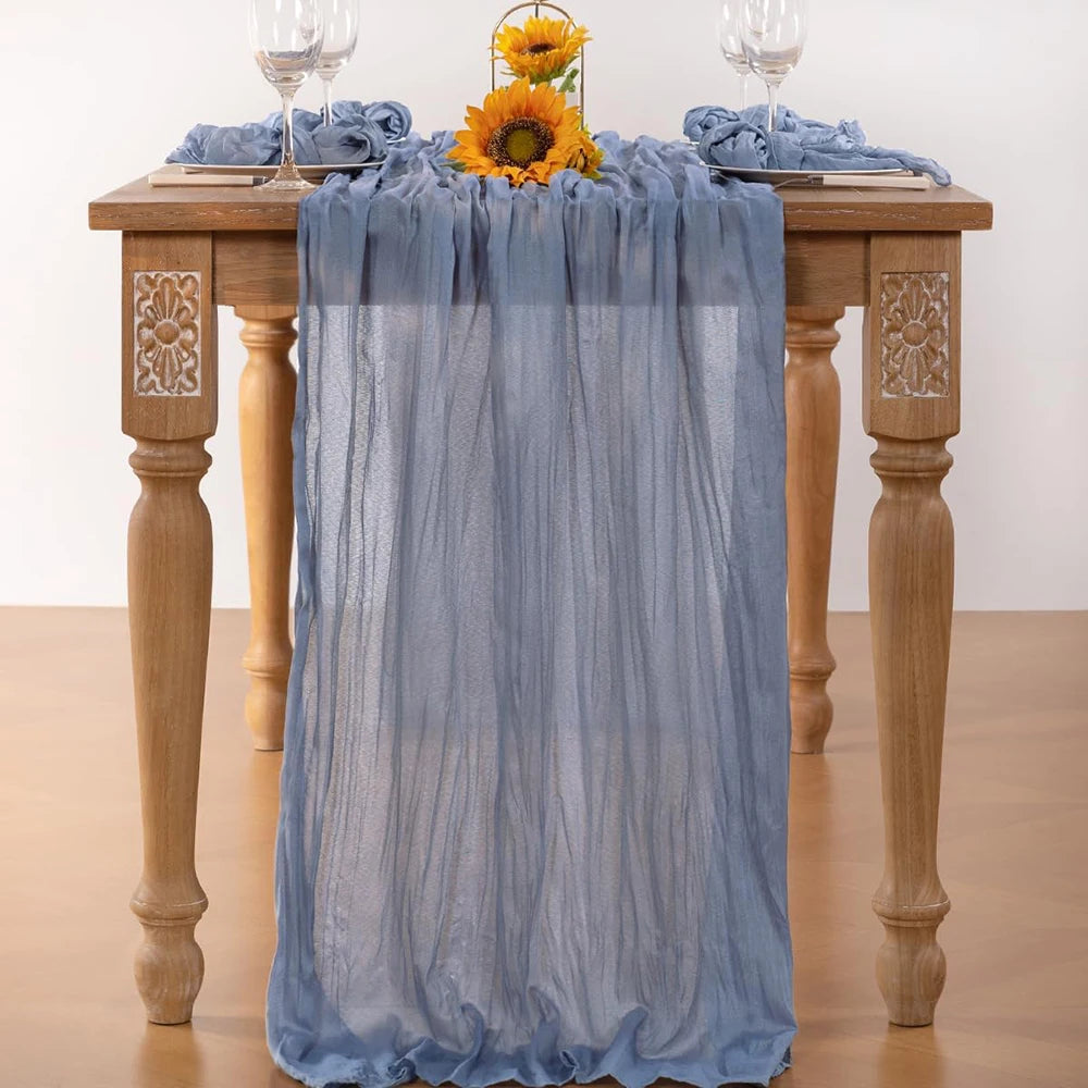 serviette table moderne plissée noir vert foncé polyester maison 90x180cm 90x300cm