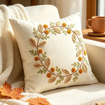 taies d'oreiller automnales citrouille feuilles érable rustique velours polyester non toxique respectueux environnement decoration
