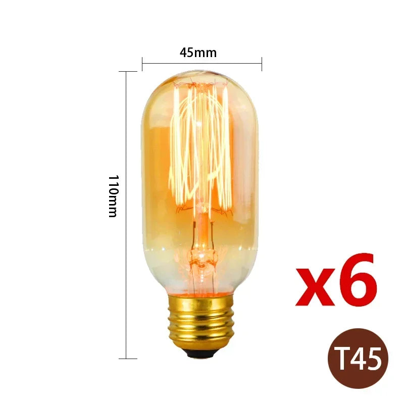 ampoule edison filamente spiral dorée vintage 360° lumens e27 transparente