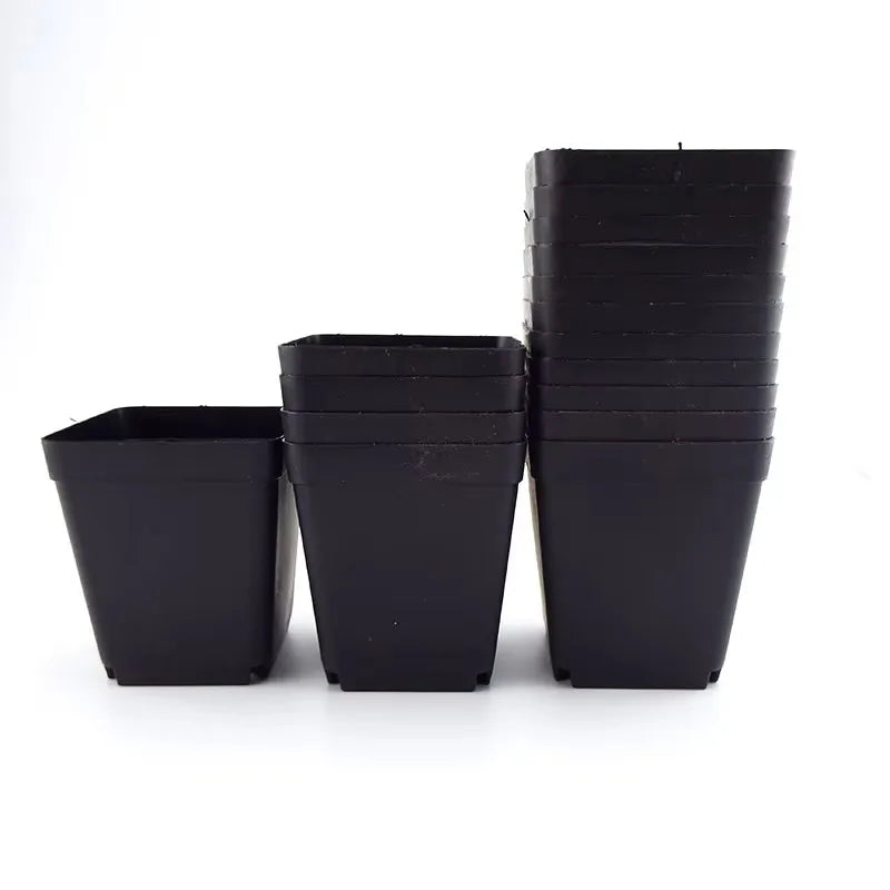 Pots fleurs plastique noir blanc violet bleu modernes 7cm 8cm 10cm jardin