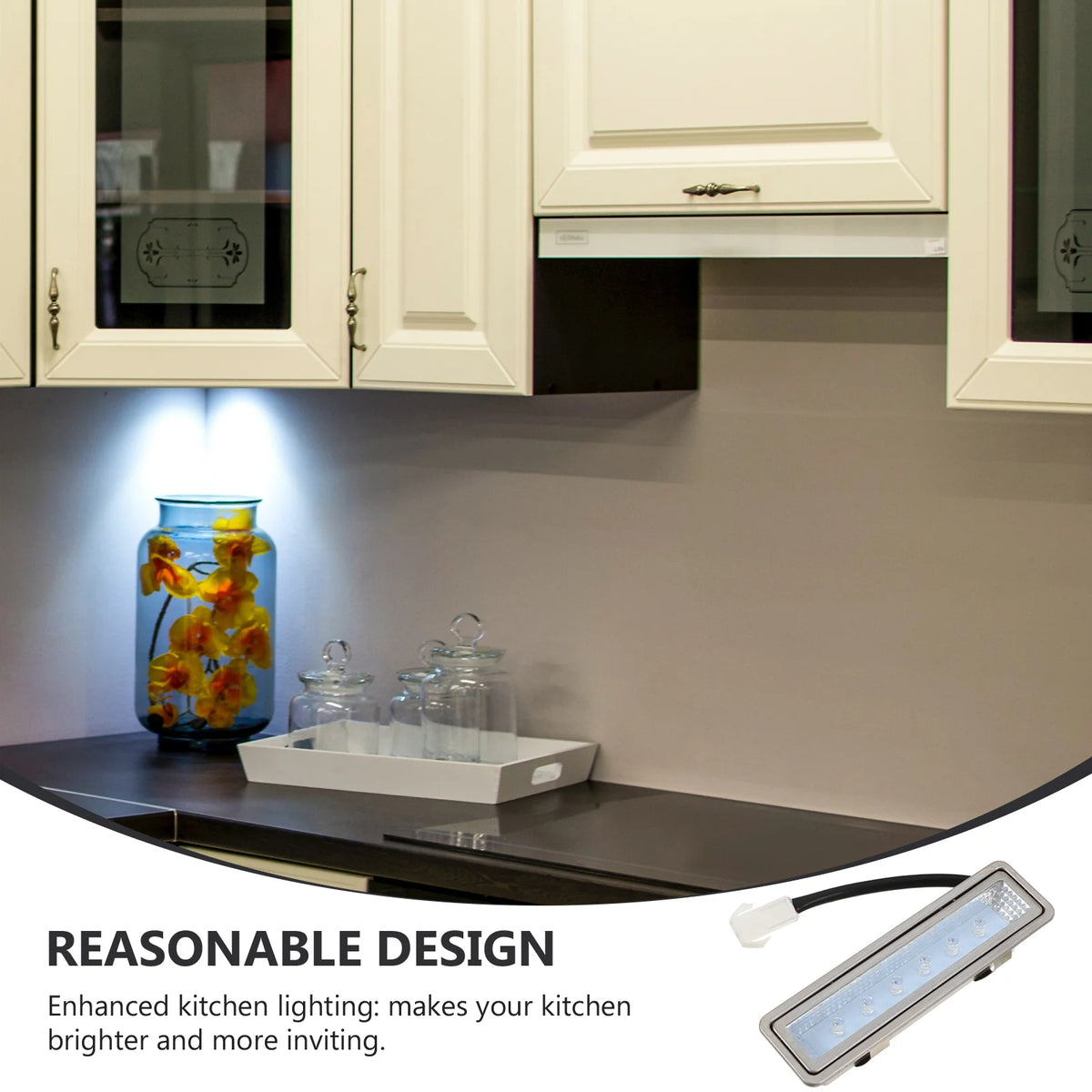 lampe led blanc noir moderne hotte cuisine vis fixée remplacement