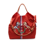 sac main femme toile animaux motifs modernes gris rouge bleu poche téléphone portable polyvalent
