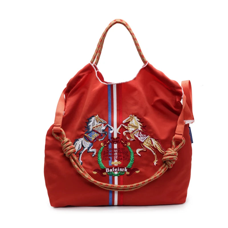 sac main femme toile animaux motifs modernes gris rouge bleu poche téléphone portable polyvalent