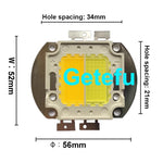 module led deux couleurs 100w blanc jaune grille moderne câbles certification