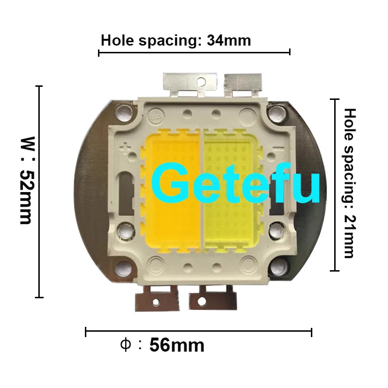 module led deux couleurs 100w blanc jaune grille moderne câbles certification