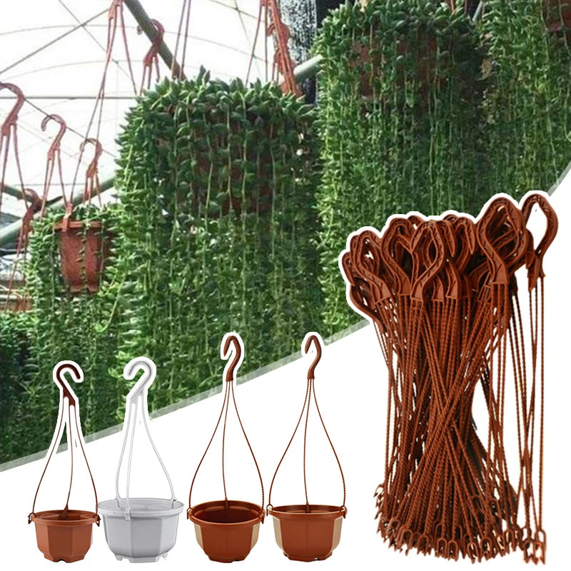 pots suspendus marron blanc modernes plantes balcon jardinières plastique pvcHooks