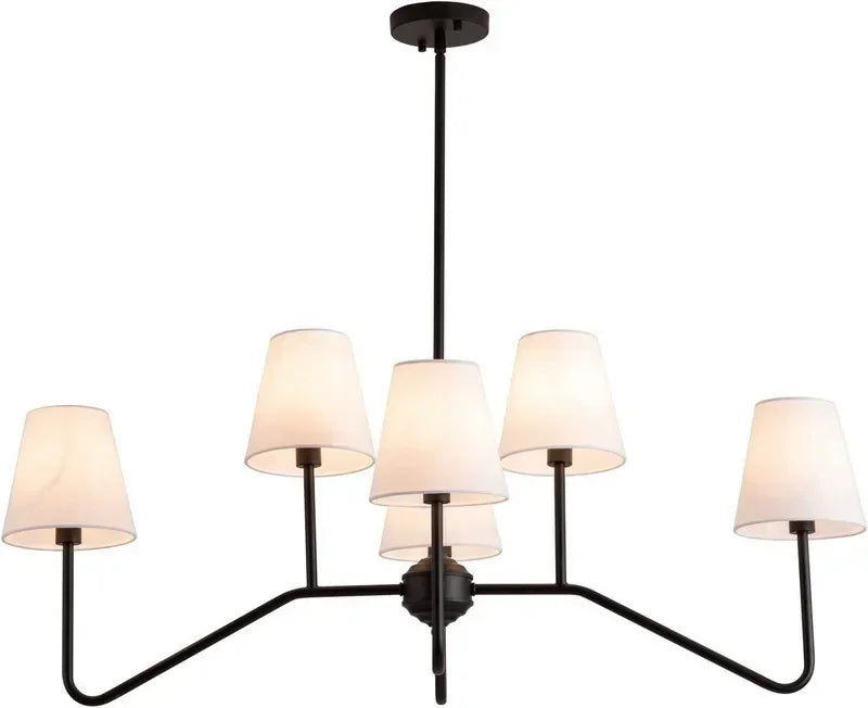 lustre industriel moderne têtes pendentif noir blanc salon chambrehôtel