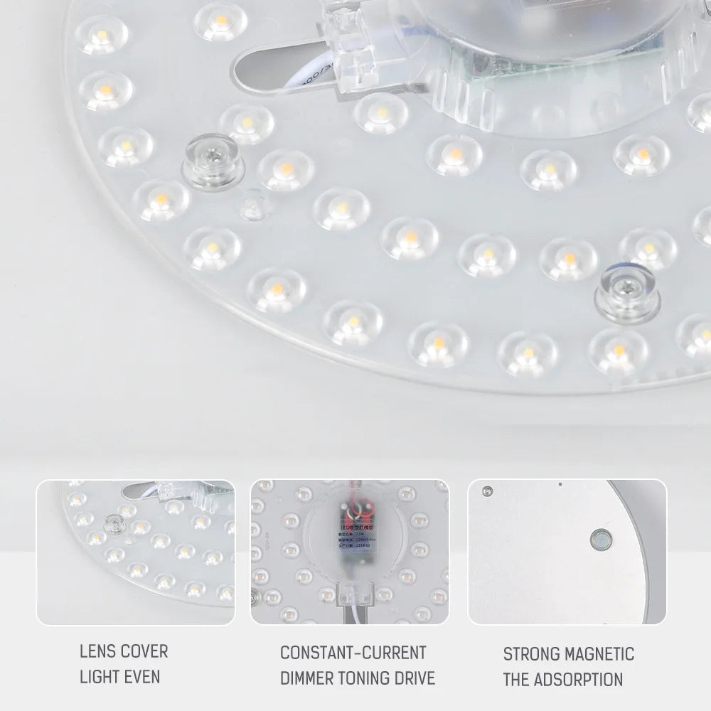 plafonnier led rond blanc translucide moderne 360 lumiere smd 12w 18w 24w 36w 50w