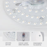 plafonnier led rond adhésif moderne blanc 12w 18w 24w 30w 50w