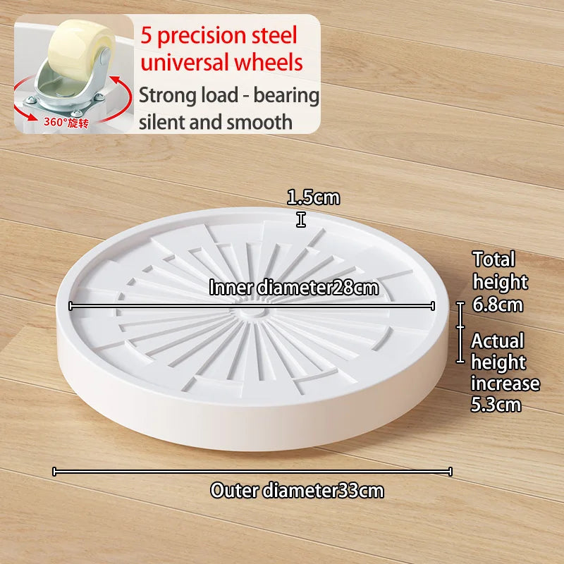 supports rotatifs pots fleurs blancs rond minimalistes roulettes pivotantes plastique opaques