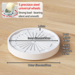 supports rotatifs pots fleurs blancs rond minimalistes roulettes pivotantes plastique opaques