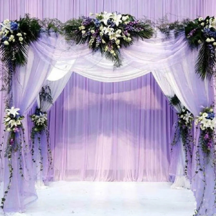 tulle organza rose blanc mariage décoration anniversaire transparent léger texturé événementiel drapé festif