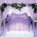 tulle organza rose blanc mariage décoration anniversaire transparent léger texturé événementiel drapé festif