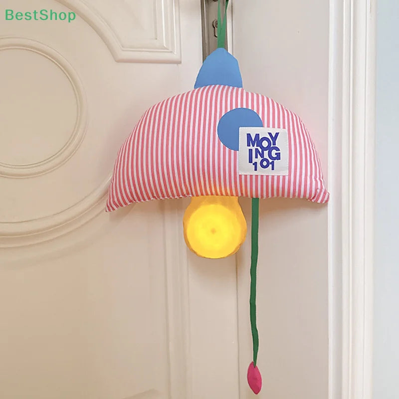 veilleuse d'ambiance rechargeable forme dessin animé couleur rose lumineuse chambre enfantinaire