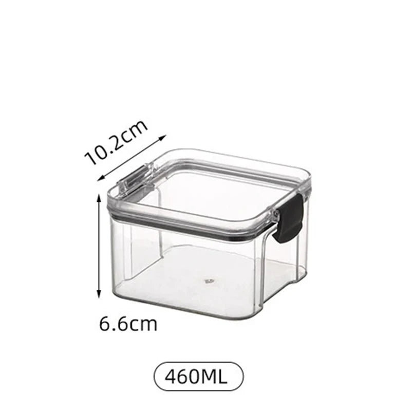 boîtes rangement alimentaires hermétiques plastique qualité alimentaire durable respectueux environnement transparentes couvercle noir clips