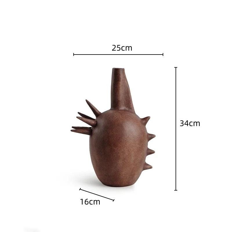 vase moderne céramique beige marron texture naturelle minimaliste décoration maison