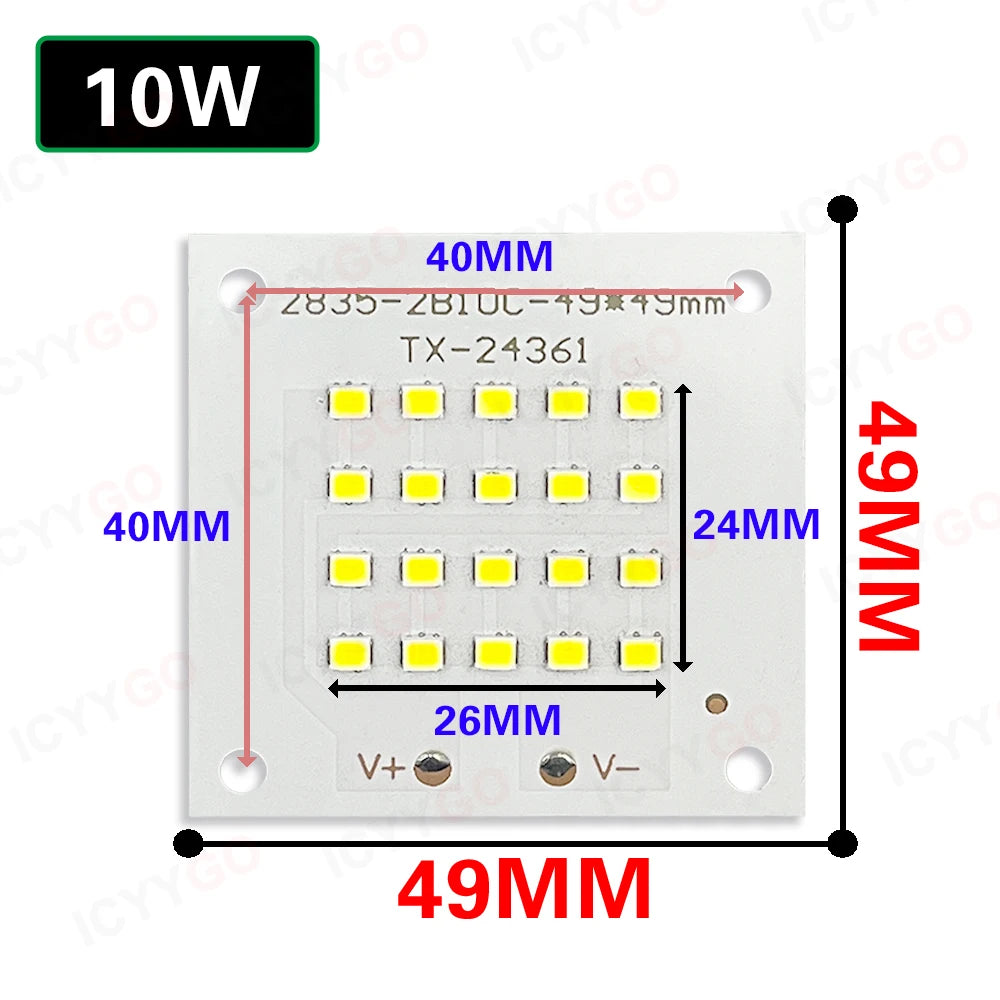 plaque led 10w 20w 30w 50w 100w 150w blanc grille diodes modernes oeilletsextérieur
