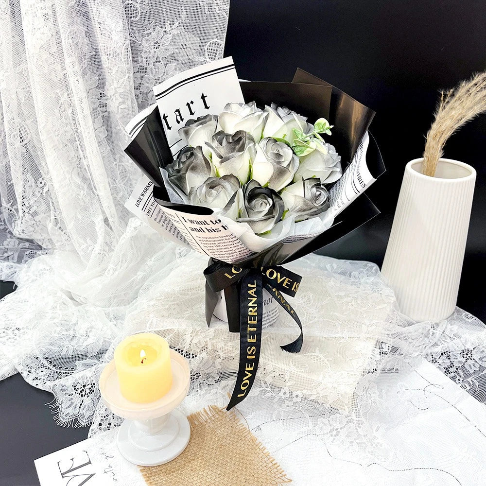 bouquet roses artificielles classique décoration mariage anniversaire intérieur festive pendaison crémaillère
