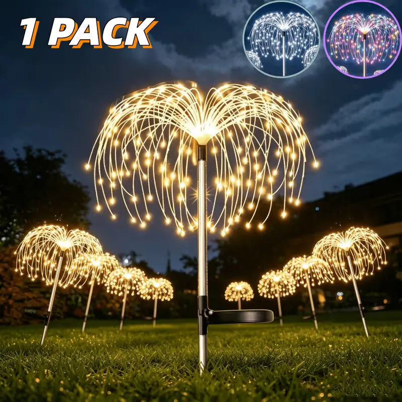 lumière solaire feu d'artifice blanc chaud moderne extérieure autoinstallation festive led jardin patios balcon