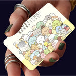 adhésifs décoratifs cartes bancaires dessin animé personnages mignons accessoires beige rose bleu vert marron