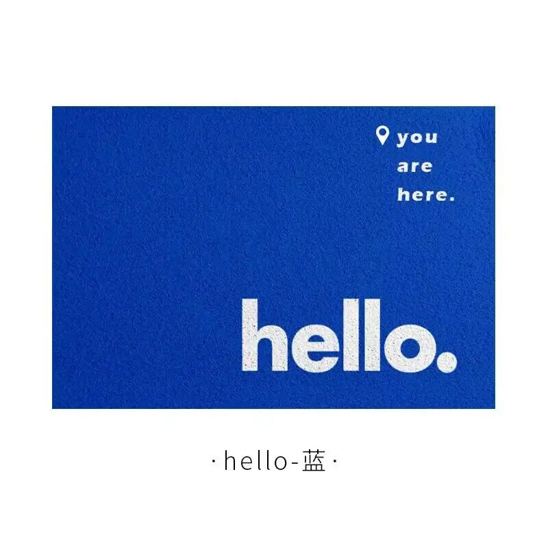 tapis d'entrée personnalisé moderne texte motif porte maison intérieur extérieur blanc