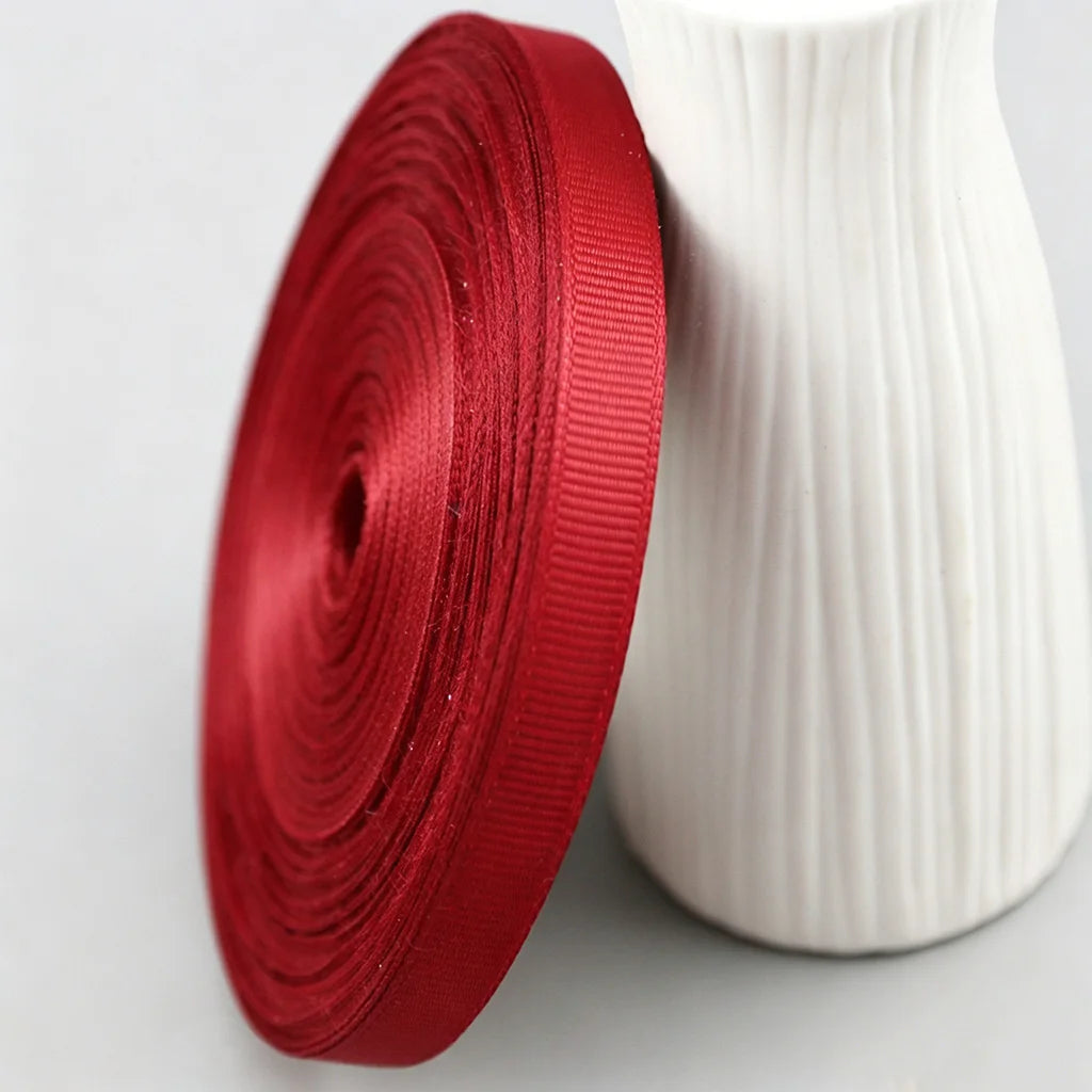 ruban gros grain polyester couleur unie décoration emballage cadeau artisanat couture accessoire fête