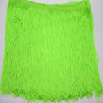 franges polyester 20cm large bleu vert orange tissu moderne décoration vêtement craft