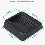 protège roulettes chaise noires rayures horizontales adhésif moderne kit antidérapant sols bois dur