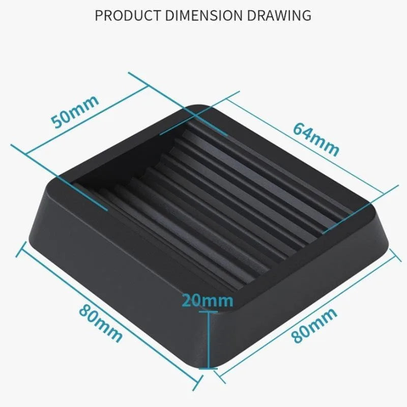 protège roulettes chaise noires rayures horizontales adhésif moderne kit antidérapant sols bois dur