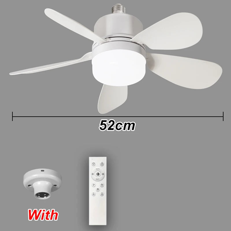 ventilateur led blanc moderne télécommande lumière variable facile chambre salon